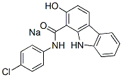 나트륨N-(4-클로로페닐)-2-하이드록시-9H-카바졸-1-카복스아미데이트 구조식 이미지