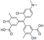 5-[(3-carboxy-5-methyl-4-oxo-2,5-cyclohexadien-1-ylidene)[2-chloro-4-(dimethylamino)phenyl]methyl]-3-methylsalicylic acid  Structure