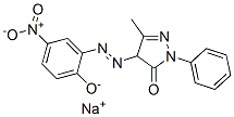 2,4-dihydro-4-[(2-hydroxy-5-nitrophenyl)azo]-5-methyl-2-phenyl-3H-pyrazol-3-one, sodium salt Structure