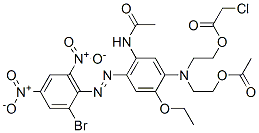 2-[[5-(acetylamino)-4-[(2-bromo-4,6-dinitrophenyl)azo]-2-ethoxyphenyl][2-(acetyloxy)ethyl]amino]ethyl chloroacetate Structure