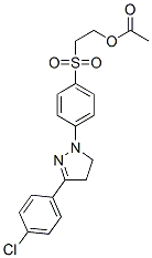 2-[[4-[3-(4-chlorophenyl)-4,5-dihydro-1H-pyrazol-1-yl]phenyl]sulphonyl]ethyl acetate Structure