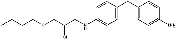 1-[[4-[(4-aminophenyl)methyl]phenyl]amino]-3-butoxypropan-2-ol Structure