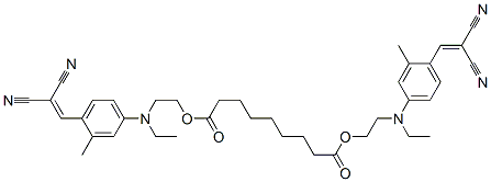 bis[2-[[4-(2,2-dicyanovinyl)-3-methylphenyl]ethylamino]ethyl] azelate  Structure