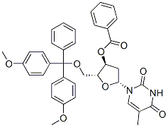 5'-O-(p,p'-dimethoxytrityl)thymidine 3'-benzoate 구조식 이미지
