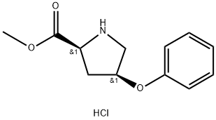 Methyl (2S,4S)-4-phenoxy-2-pyrrolidinecarboxylate(HCl) Structure