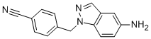 Benzonitrile, 4-[(5-amino-1H-indazol-1-yl)methyl]- Structure