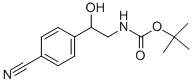 [2-(4-CYANO-PHENYL)-2-HYDROXY-ETHYL]-CARBAMICACIDTERT-부틸에스테르 구조식 이미지