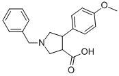 1-BENZYL-4-(4-METHOXY-PHENYL)-PYRROLIDINE-3-CARBOXYLIC ACID 구조식 이미지