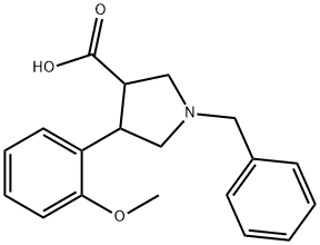 1-벤질-4-(2-메톡시-페닐)-피롤리딘-3-카르복실산 구조식 이미지