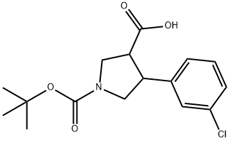 4-(3-클로로-페닐)-피롤리딘-1,3-디카르복실산1-tert-부틸에스테르 구조식 이미지