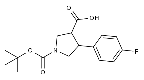 4-(4-FLUORO-PHENYL)-PYRROLIDINE-1,3-DICARBOXYLIC ACID 1-TERT-BUTYL ESTER Structure