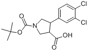 4-(3,4-DICHLORO-PHENYL)-PYRROLIDINE-1,3-DICARBOXYLICACID1-TERT-BUTYL에스테르 구조식 이미지