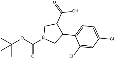 4-(2,4-DICHLORO-PHENYL)-PYRROLIDINE-1,3-DICARBOXYLIC ACID 1-TERT-BUTYL ESTER Structure