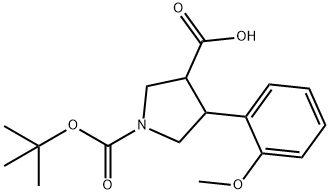 4-(2'-메톡시)페닐-3-카르복시-1-BOC-피롤리딘 구조식 이미지