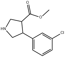 Trans-Methyl 4-(3-chlorophenyl)pyrrolidine-3-carboxylate-HCl Structure