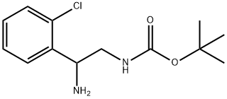 [2-AMINO-2-(2-CHLORO-PHENYL)-ETHYL]-CARBAMIC ACID TERT-BUTYL ESTER HYDROCHLORIDE Structure