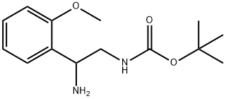 [2-AMINO-2-(2-METHOXY-PHENYL)-ETHYL]-CARBAMIC ACID TERT-BUTYL ESTER HYDROCHLORIDE Structure