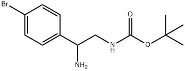 [2-AMINO-2-(4-BROMO-PHENYL)-ETHYL]-CARBAMIC ACID TERT-BUTYL ESTER Structure