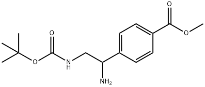 4-(1-AMINO-2-TERT-BUTOXYCARBONYLAMINO-ETHYL)-BENZOIC ACID METHYL ESTER HYDROCHLORIDE Structure