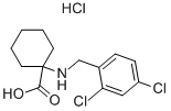 1-(2,4-DICHLORO-BENZYLAMINO)-CYCLOHEXANECARBOXYLIC ACID HYDROCHLORIDE 구조식 이미지
