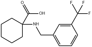 1-(3-TRIFLUOROMETHYL-BENZYLAMINO)-CYCLOHEXANECARBOXYLIC ACID HYDROCHLORIDE Structure