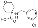 4-[[(3-CHLOROPHENYL)METHYL]AMINO]TETRAHYDRO-2H-PYRAN-4-CARBOXYLIC ACID 구조식 이미지