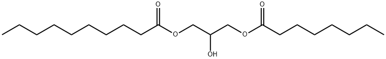 2-hydroxy-3-[(1-oxooctyl)oxy]propyl decanoate Structure