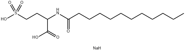 sodium hydrogen 2-[(1-oxododecyl)amino]-4-sulphonatobutyrate Structure