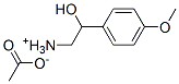 beta-hydroxy-p-methoxyphenethylammonium acetate Structure