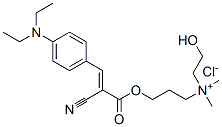 [3-[[2-cyano-3-[4-(diethylamino)phenyl]-1-oxoallyl]oxy]propyl](2-hydroxyethyl)dimethylammonium chloride 구조식 이미지