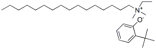 ethylhexadecyldimethylammonium 2-tert-butylphenolate  구조식 이미지