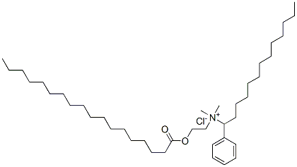 (dodecylbenzyl)dimethyl[2-[(1-oxooctadecyl)oxy]ethyl]ammonium chloride Structure