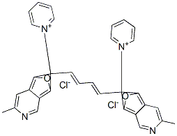 1,1'-[1,3-butadiene-1,4-diylbis[(5-methyl-2,6-benzoxazolediyl)methylene]]dipyridinium dichloride Structure