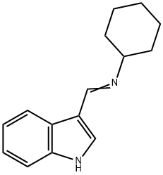 N-(1H-인돌-3-일메틸렌)사이클로헥실아민 구조식 이미지