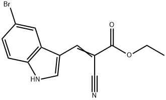 ethyl 3-(5-bromo-1H-indol-3-yl)-2-cyanoacrylate Structure