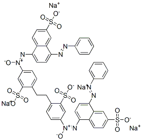 tetrasodium 5,5'-[ethylenebis[(3-sulphonato-4,1-phenylene)-ONN-azoxy]]bis[8-(phenylazo)naphthalene-2-sulphonate] 구조식 이미지