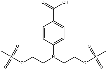 4-(bis(2-methylsulfonyloxyethyl)amino)benzoic acid Structure