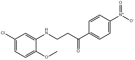 3-(5-chloro-2-methoxyanilino)-1-(4-nitrophenyl)-1-propanone Structure