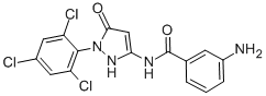 3-AMINO-N-[5-OXO-1-(2,4,6-TRICHLORO-PHENYL)-2,5-DIHYDRO-1H-PYRAZOL-3-YL]-BENZAMIDE Structure