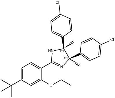 2-(4-tert-butyl-2-ethoxyphenyl)-4,5-bis(4-chlorophenyl)-4,5-diMethyl-4,5-dihydro-1H-iMidazole Structure