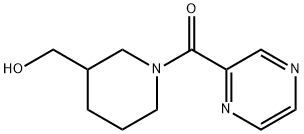 (3-하이드록시메틸-피페리딘-1-일)-피라진-2-일-메타논 구조식 이미지