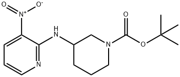 3-(3-Nitro-pyridin-2-ylaMino)-piperidine-1-carboxylic acid tert-butyl ester, 98+% C15H22N4O4, MW: 322.36 Structure