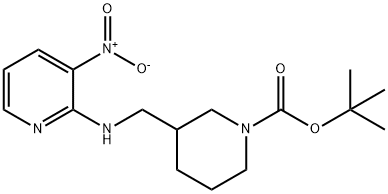 3-[(3-Nitro-pyridin-2-ylaMino)-Methyl]-piperidine-1-carboxylic acid tert-butyl ester, 98+% C16H24N4O4, MW: 336.39 Structure