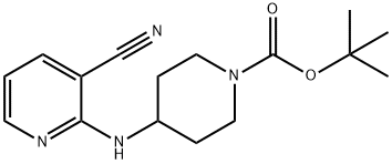 4-(3-Cyano-pyridin-2-ylaMino)-piperidine-1-carboxylic acid tert-butyl ester, 98+% C16H22N4O2, MW: 302.37 Structure