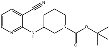 3-(3-Cyano-pyridin-2-ylaMino)-piperidine-1-carboxylic acid tert-butyl ester, 98+% C16H22N4O2, MW: 302.37 Structure