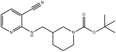 3-[(3-Cyano-pyridin-2-ylaMino)-Methyl]-piperidine-1-carboxylic acid tert-butyl ester, 98+% C17H24N4O2, MW: 316.40 Structure