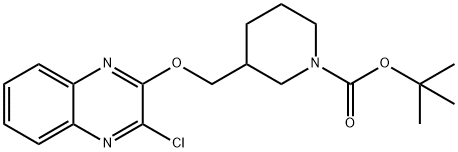 3-(3-Chloro-quinoxalin-2-yloxyMethyl)-piperidine-1-carboxylic acid tert-butyl ester, 98+% C19H24ClN3O3, MW: 377.87 Structure