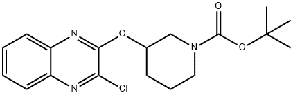 3-(3-Chloro-quinoxalin-2-yloxy)-piperidine-1-carboxylic acid tert-butyl ester, 98+% C18H22ClN3O3, MW: 363.84 Structure