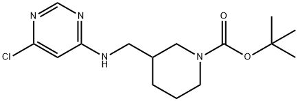 3-[(6-Chloro-pyriMidin-4-ylaMino)-Methyl]-piperidine-1-carboxylic acid tert-butyl ester, 98+% C15H23ClN4O2, MW: 326.82 Structure