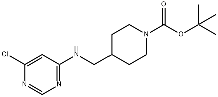 4-[(6-Chloro-pyriMidin-4-ylaMino)-Methyl]-piperidine-1-carboxylic acid tert-butyl ester, 98+% C15H23ClN4O2, MW: 326.82 Structure